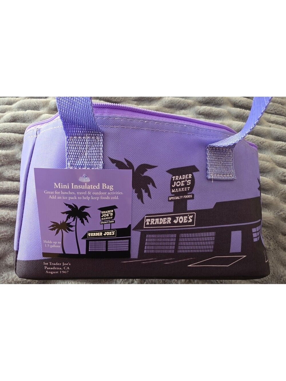 Trader Joe's Mini Insulated Bag Purple